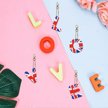 Load image into Gallery viewer, 1Pcs Letter Crystal Diamond Painting Acrylic Keychain DIY Double-sided Special-shaped Drill Key Ring Pendant Women Bag Accessory