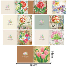 Load image into Gallery viewer, 8 pieces New Diamond Painting Greeting Cards Retro style Flower Thanks DIY Diamond Art