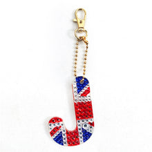 Load image into Gallery viewer, 1Pcs Letter Crystal Diamond Painting Acrylic Keychain DIY Double-sided Special-shaped Drill Key Ring Pendant Women Bag Accessory