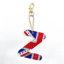 Load image into Gallery viewer, 1Pcs Letter Crystal Diamond Painting Acrylic Keychain DIY Double-sided Special-shaped Drill Key Ring Pendant Women Bag Accessory