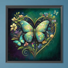 Load image into Gallery viewer, 5D Art Wall Full Diamond Beginner Adult Butterfly In The Heart -30x30cm