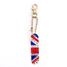 Load image into Gallery viewer, 1Pcs Letter Crystal Diamond Painting Acrylic Keychain DIY Double-sided Special-shaped Drill Key Ring Pendant Women Bag Accessory