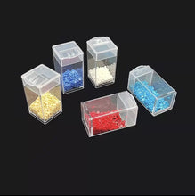 Load image into Gallery viewer, 10/20/30/50Pcs Acrylic Round Square Bottles Diamond Embroidery Storage Box Clear Empty Bottles Bead Containers Holder for Beads Diamond Painting Accessories Storage DIY Craft