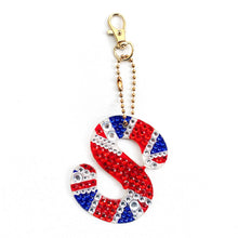 Load image into Gallery viewer, 1Pcs Letter Crystal Diamond Painting Acrylic Keychain DIY Double-sided Special-shaped Drill Key Ring Pendant Women Bag Accessory