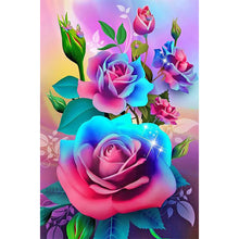 Load image into Gallery viewer, DIY Diamond Painting, 7.9*11.8inch/20*30cm, Colorful Flowers, Handcraft  Gift (Without Frame)