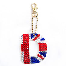 Load image into Gallery viewer, 1Pcs Letter Crystal Diamond Painting Acrylic Keychain DIY Double-sided Special-shaped Drill Key Ring Pendant Women Bag Accessory
