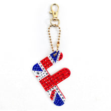 Load image into Gallery viewer, 1Pcs Letter Crystal Diamond Painting Acrylic Keychain DIY Double-sided Special-shaped Drill Key Ring Pendant Women Bag Accessory