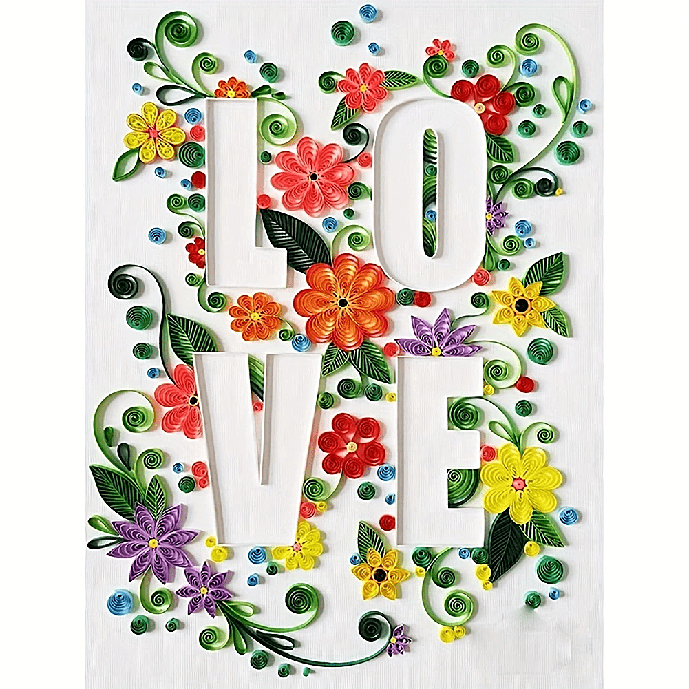 11.8x15.7in LOVE MOM DIY 5D Diamond Painting Flower Diamond Art Embroidery Surprise Gift