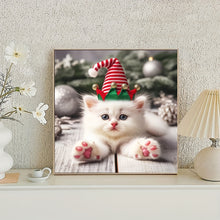 Load image into Gallery viewer, Gem Art Kit Cute White Cat 40x40cm/15.7x15.7in
