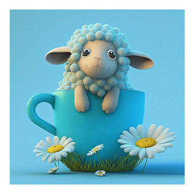 Sheep Teacup Diamond Painting Zodiac Kit 11.81x11.81in