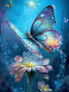 5D Diamond Painting Colorful Butterfly Flower 12x16in ADP9572