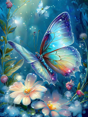 5D Diamond Painting Colorful Butterfly Flower 12x16in ADP9573