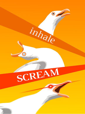 Inhale Scream Simple Animal Diamond Art Wall Painting Duck 9x9inch