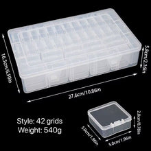 Load image into Gallery viewer, 15/24/30/42/52 Grids Bead Organizers in A Clear Box Diamond Painting Storage Container with Mini Clear Boxes
