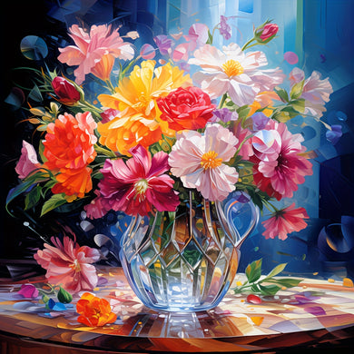 Flowers In Vase 40x40cm/15.7x15.7in - Diamond Art Kits