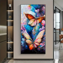 Load image into Gallery viewer, Flower Butterfly Wall Hanging Painting Embroidery Art 40x70cm
