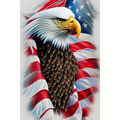 Custom Gem Painting American Flag Eagle