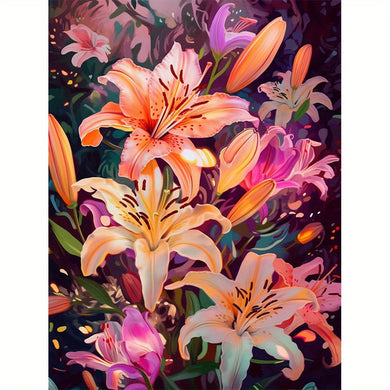 Lily Flower Diamond Art - 11.8x15.7inch