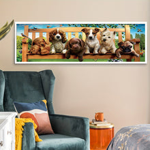 Load image into Gallery viewer, 5D DIY Big Gem Painting Kits - 11.8x35.4inch/30x90cm Puppy On Bench
