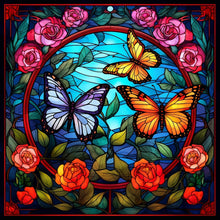 Load image into Gallery viewer, Extra Large Diamond Painting Butterfly Pattern Stained Glass Diamond Art
