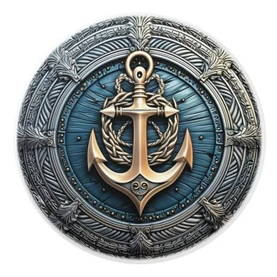 Decorative Coin With A Gold Anchor