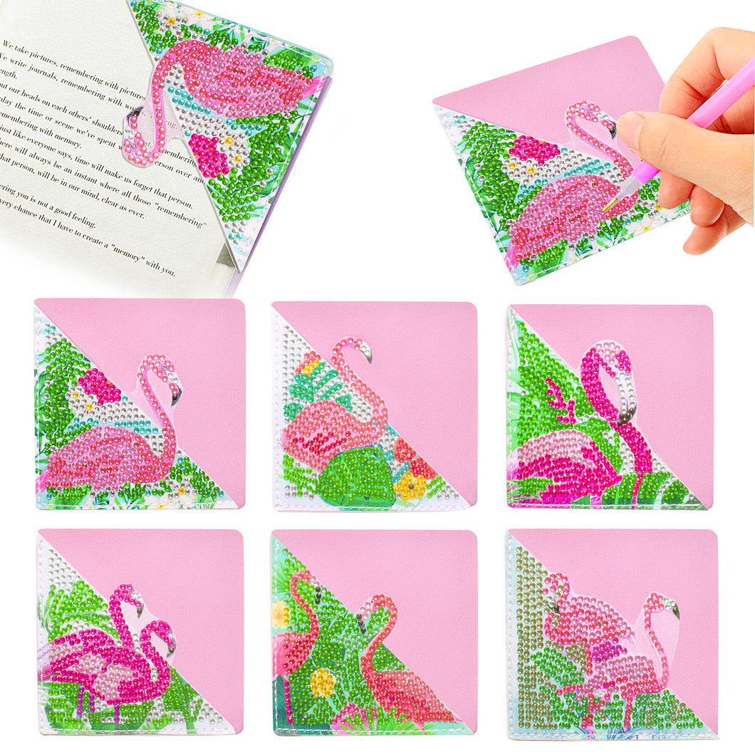 Flamingo 6 Corner Bookmarks ADP10046