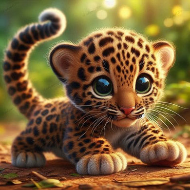 Cute Leopard Cub In