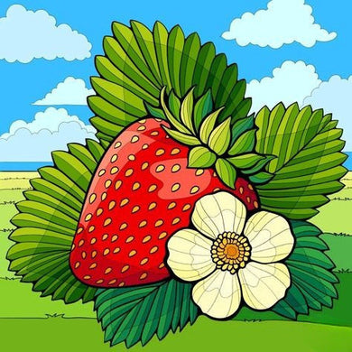 Strawberry With Leaves
