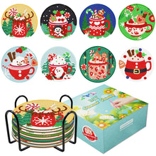 Load image into Gallery viewer, 8pcs Christmas Coaster - DIY Diamond Painting Kits
