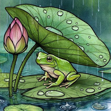 Frog On A Lily Pad