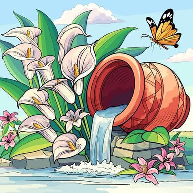 Pot With Water Flowing