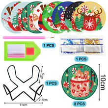 Load image into Gallery viewer, 8pcs Christmas Coaster - DIY Diamond Painting Kits
