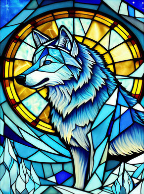 Wolf Diamond Painting Stained Glass Animals Art