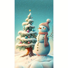 Load image into Gallery viewer, Large Size Diamond Painting Drill 40x70cm/15.75inx27.57in Christmas Snowman
