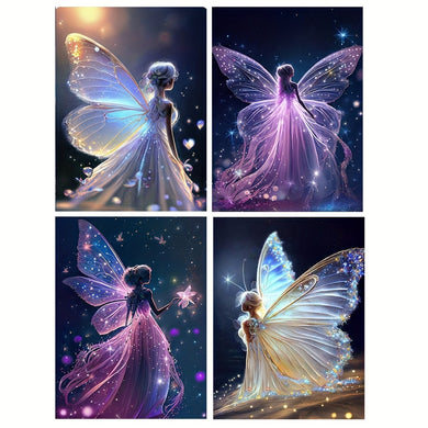 4pcs Diamond Painting Kits - Butterfly Fairies Gem Art Kits