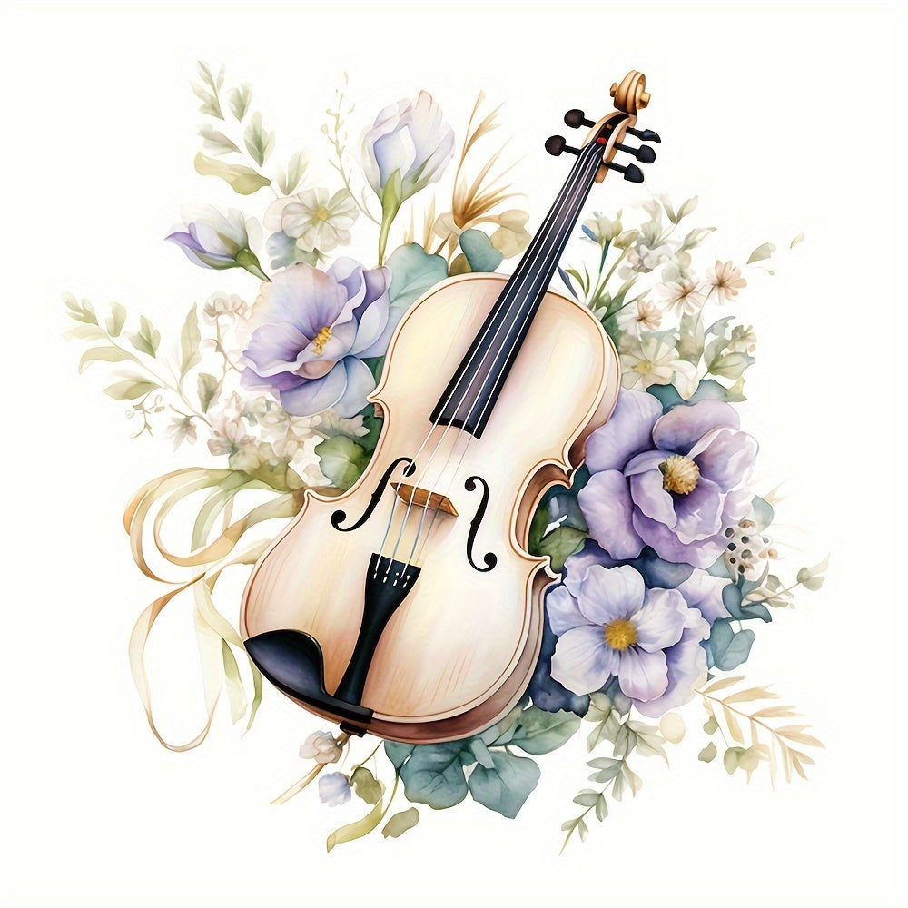 Violin And Flower Diamond Art