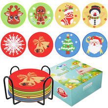 Load image into Gallery viewer, New 8pcs Christmas Coaster - DIY Diamond Painting Kits
