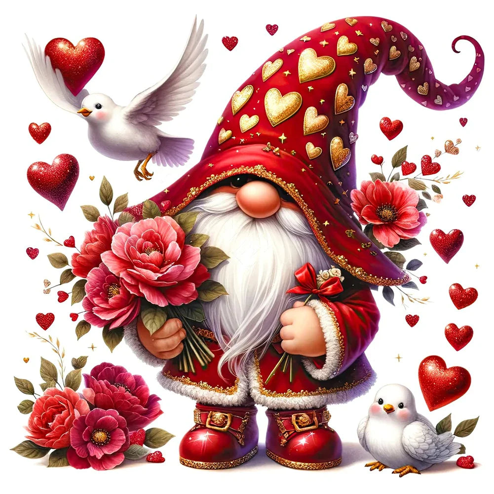 Adult Diamond Painting Valentines Day Gnome