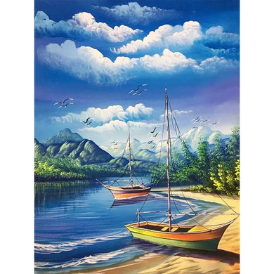 Diamond Art Boat -30x40cm