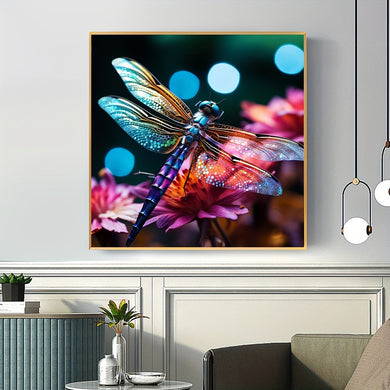 Paint By Diamonds Custom - Large Size 40x40cm/15.7x15.7 Inches Dragonfly