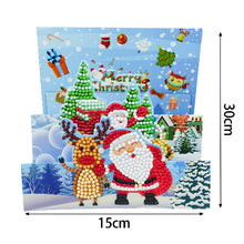 Load image into Gallery viewer, 3D Pop-Up Christmas Diamond Painting Card – DIY Sparkling Holiday Greeting with Resin Diamonds
