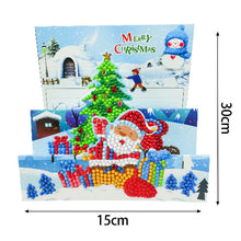 Load image into Gallery viewer, 3D Pop-Up Christmas Diamond Painting Card – DIY Sparkling Holiday Greeting with Resin Diamonds
