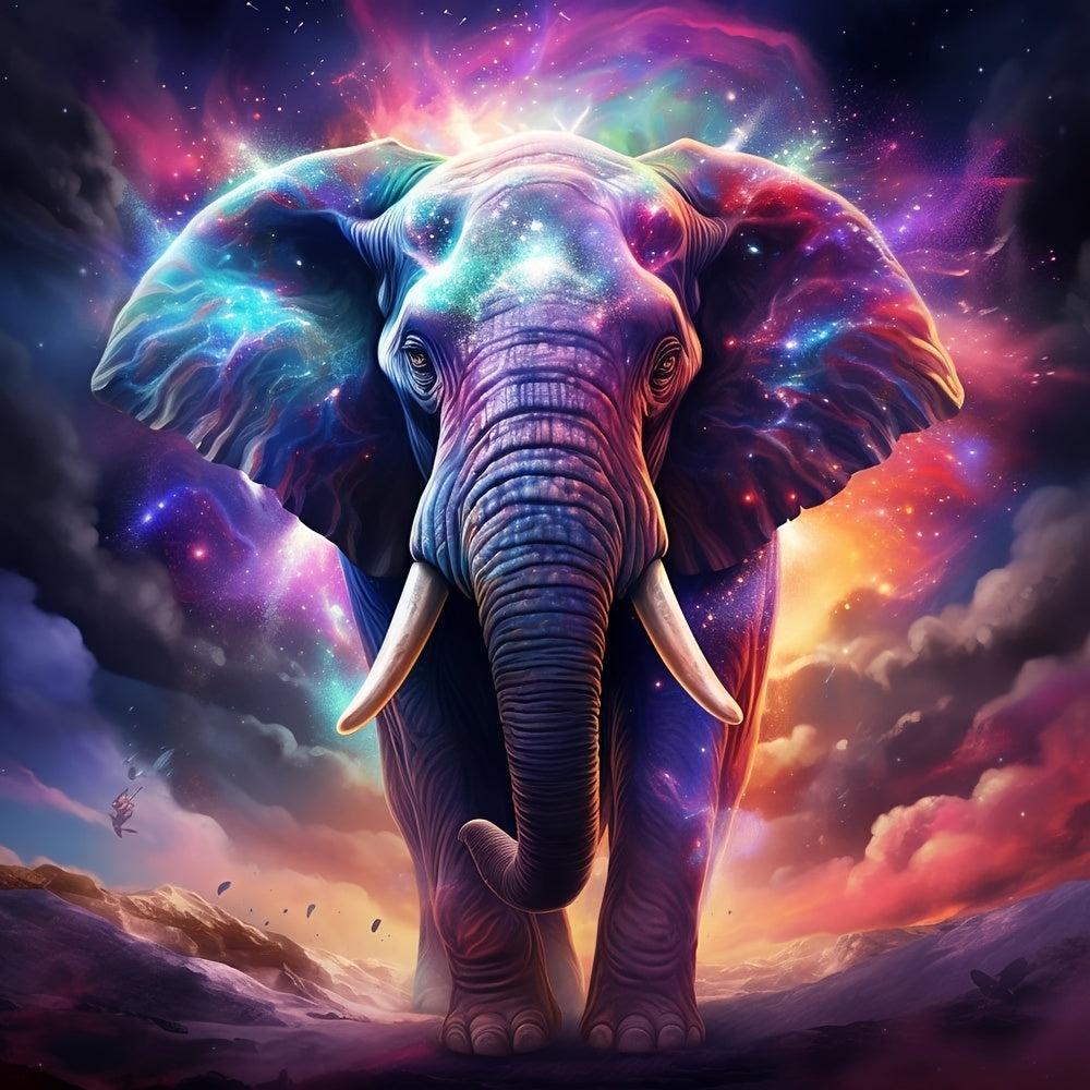 Large Diamond Art Kits For Adults Magic Elephant 40x40cm/15.7x15.7in