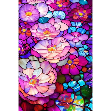 Blooming Lotus Stained Glass Diamond Painting