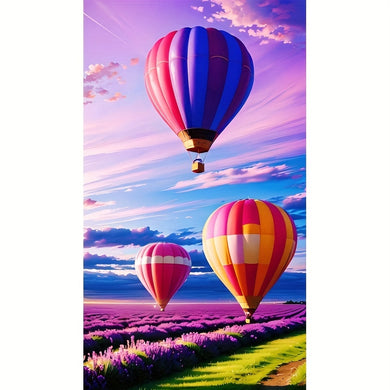 Painting By Numbers For Adults Beginner 15.75*23.62Inch 40*60CM, Hot Air Balloon, Lavender