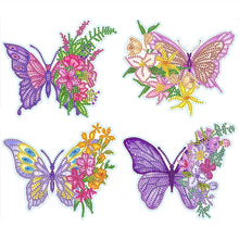 Load image into Gallery viewer, 4pcs Diamonds Painting Stickers Kit Butterfly Pattern
