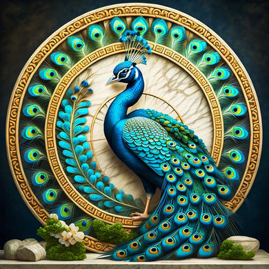 Bird Diamond Painting - Peacock  - 40x40cm