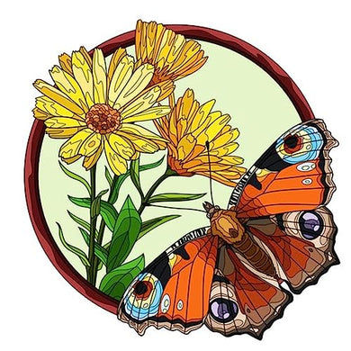 Whitelotous Stained Glass Butterfly 5D Diamond Painting Kits 30x30cm/12x12in ADP10073