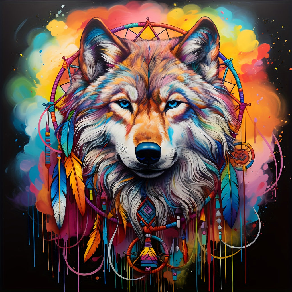 Gem Painting Kits Magical Wolf