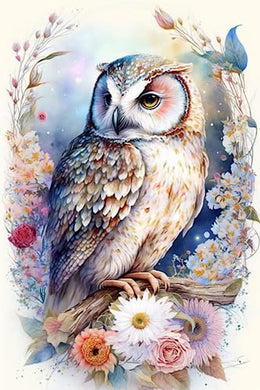 12x16inch Floral Owl ADP10029